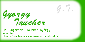 gyorgy taucher business card